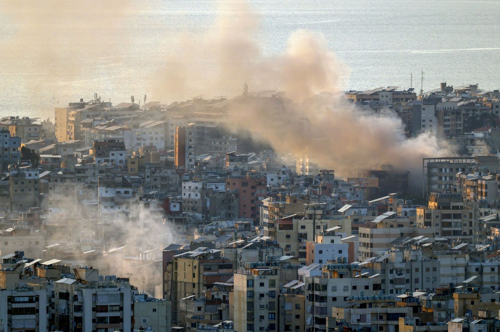 Bombardeos en Beirut.