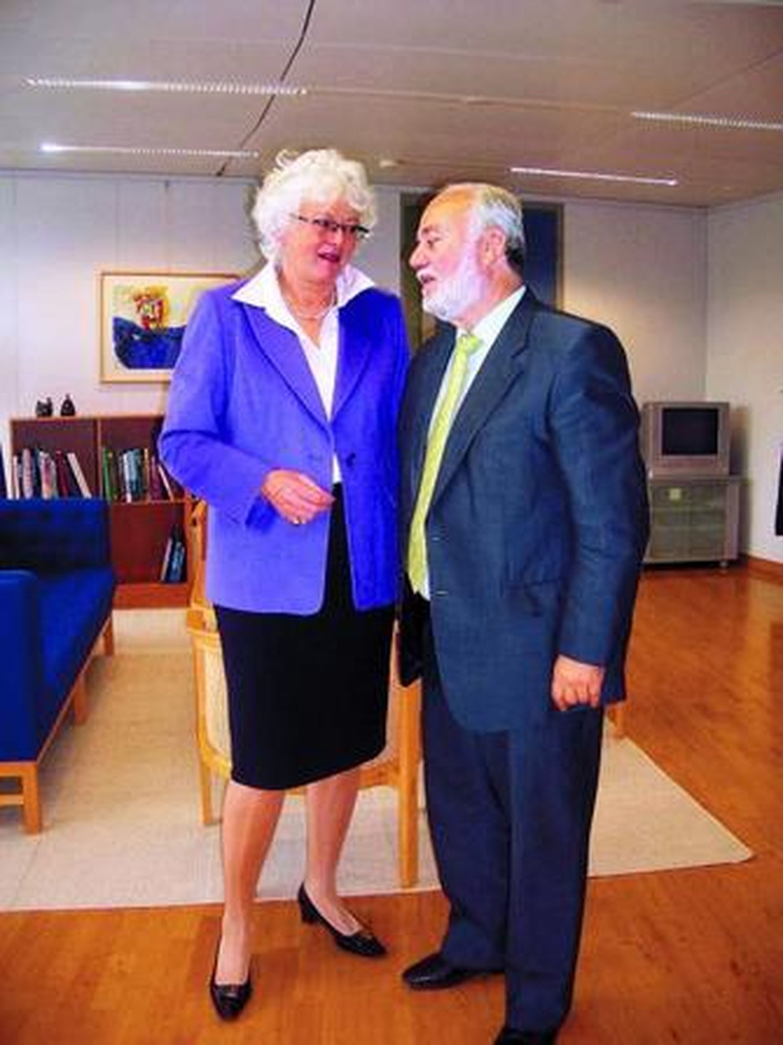 Saldaña y Fischer, en un encuentro del año pasado.