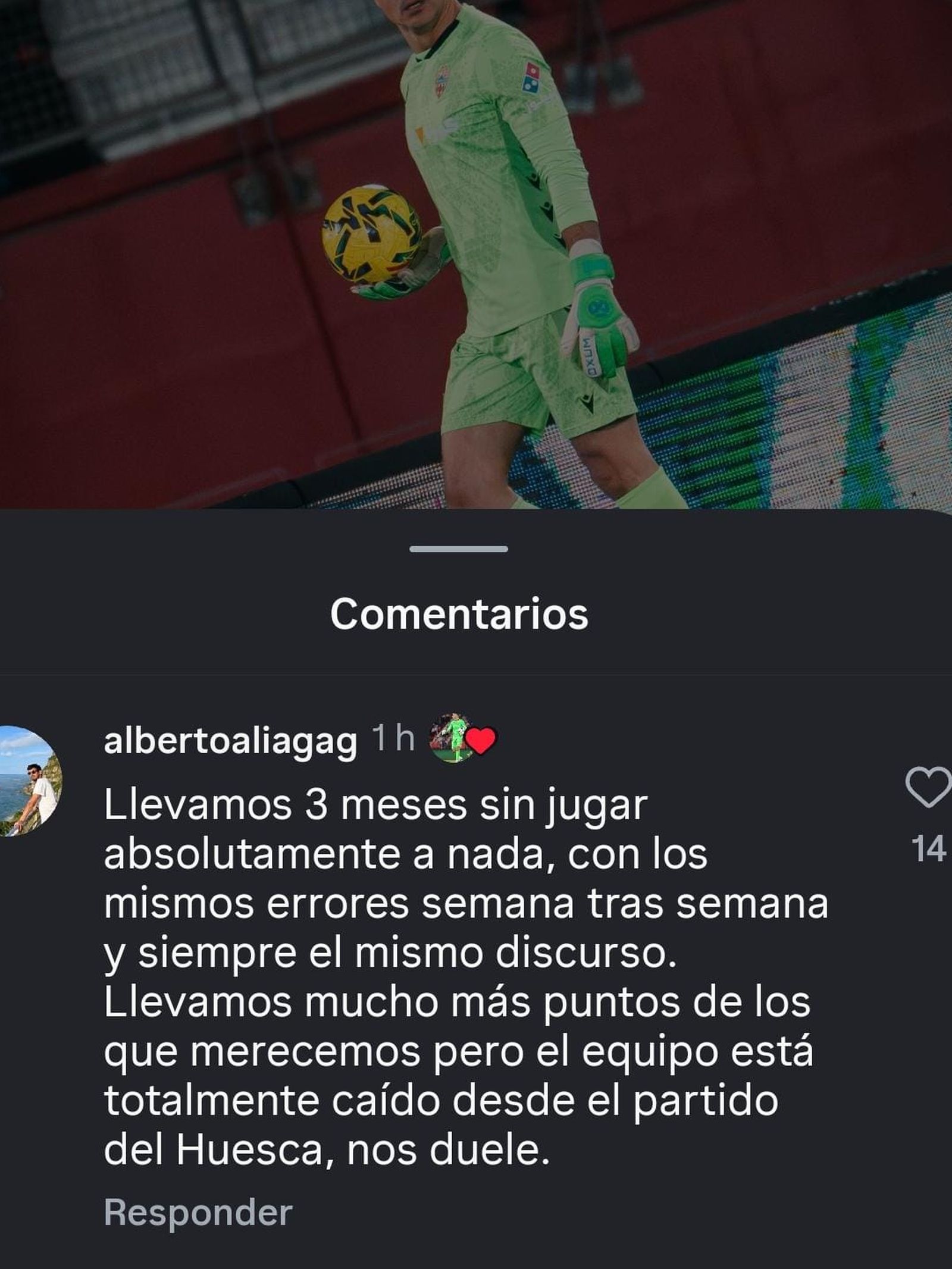El día de la derrota contra el Deportivo un seguidor le recordó que el equipo lleva "3 meses sin jugar a nada", "caído"