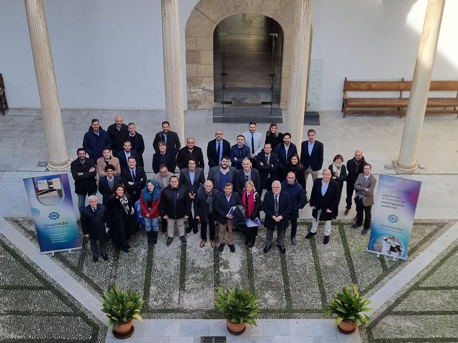 Los nuevos socios colaboradores, que recibieron la bienvenida como parte del Patronato de  la Fundación AI Granada.
