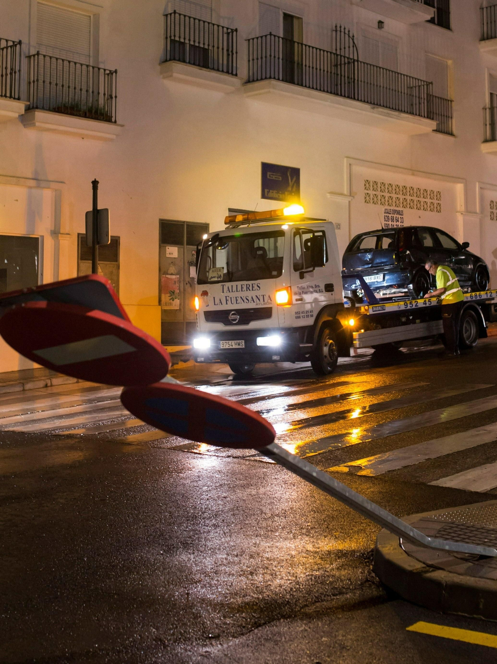 Los efectos de la tormenta en Málaga capital