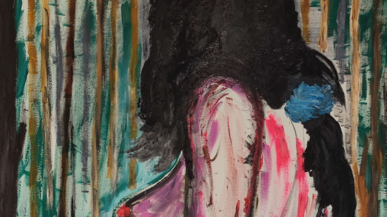 Reproducción parcial del óleo 'La Luna', que forma parte de la exposición 'Coños', que puede verse en el Castillo de San Romualdo, en San Fernando.