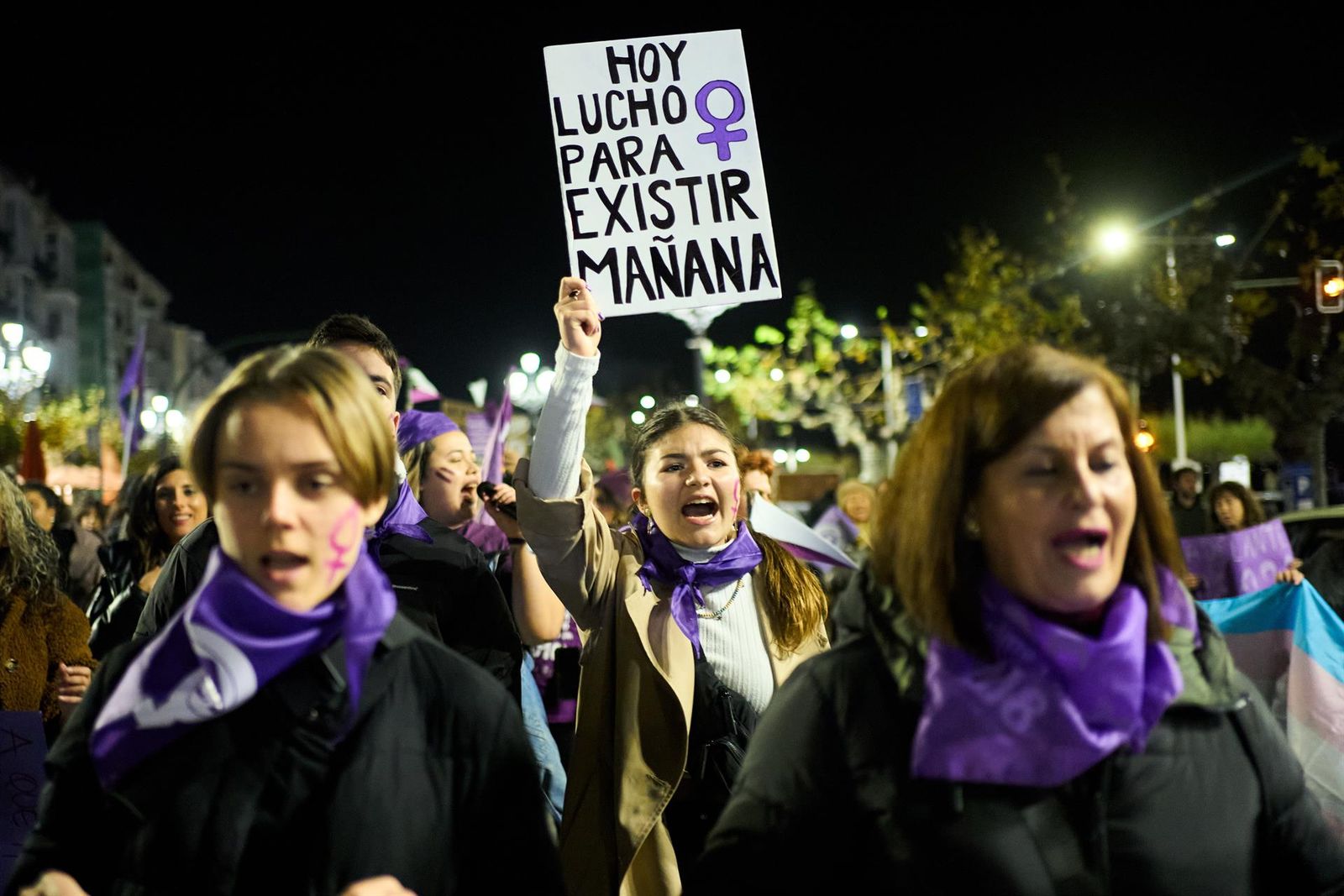 Una manifestación contra la violencia machista.