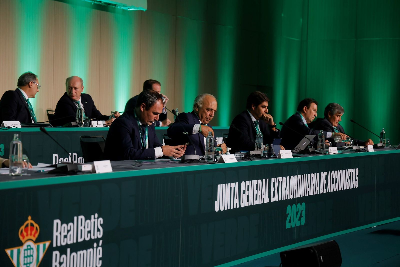 Imagen del consejo del Betis en la última Junta de agosto.