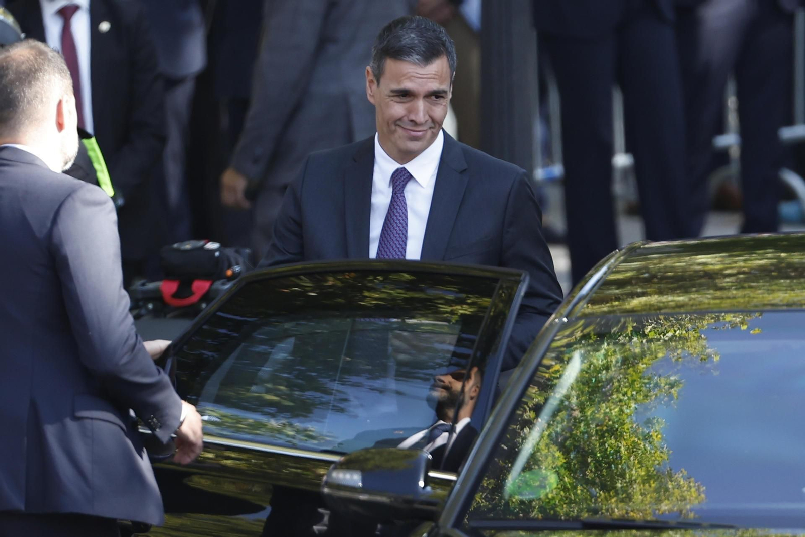 Pedro Sánchez en la celebración de la Fiesta Nacional, ayer.