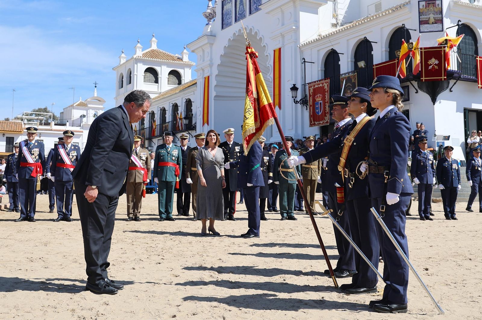 Imágenes del acto de Juramento o Promesa de Fidelidad a la Bandera Nacional en El Rocío