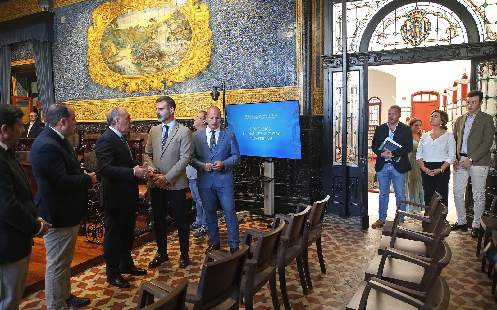 Imágenes de la visita institucional de Ramón Fernández - Pacheco al Ayuntamiento de Algeciras