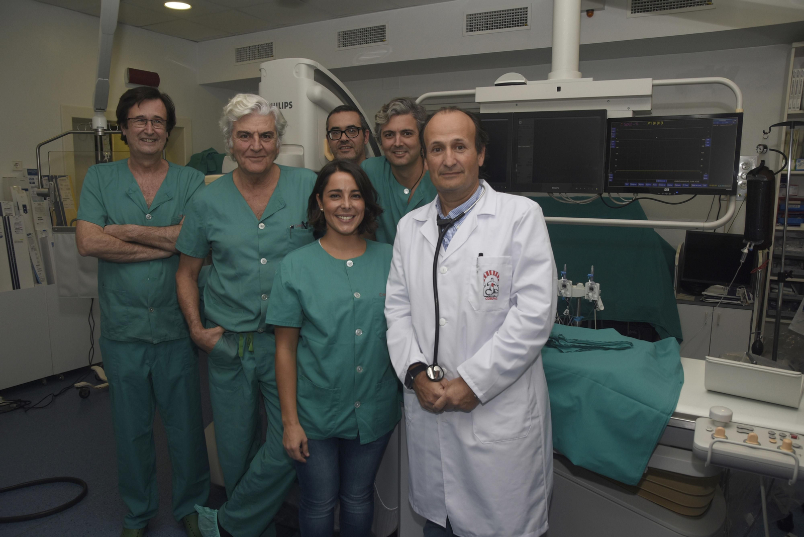 Profesionales del Servicio  de Cardiología, Hemodinámica del Hospital Cruz Roja