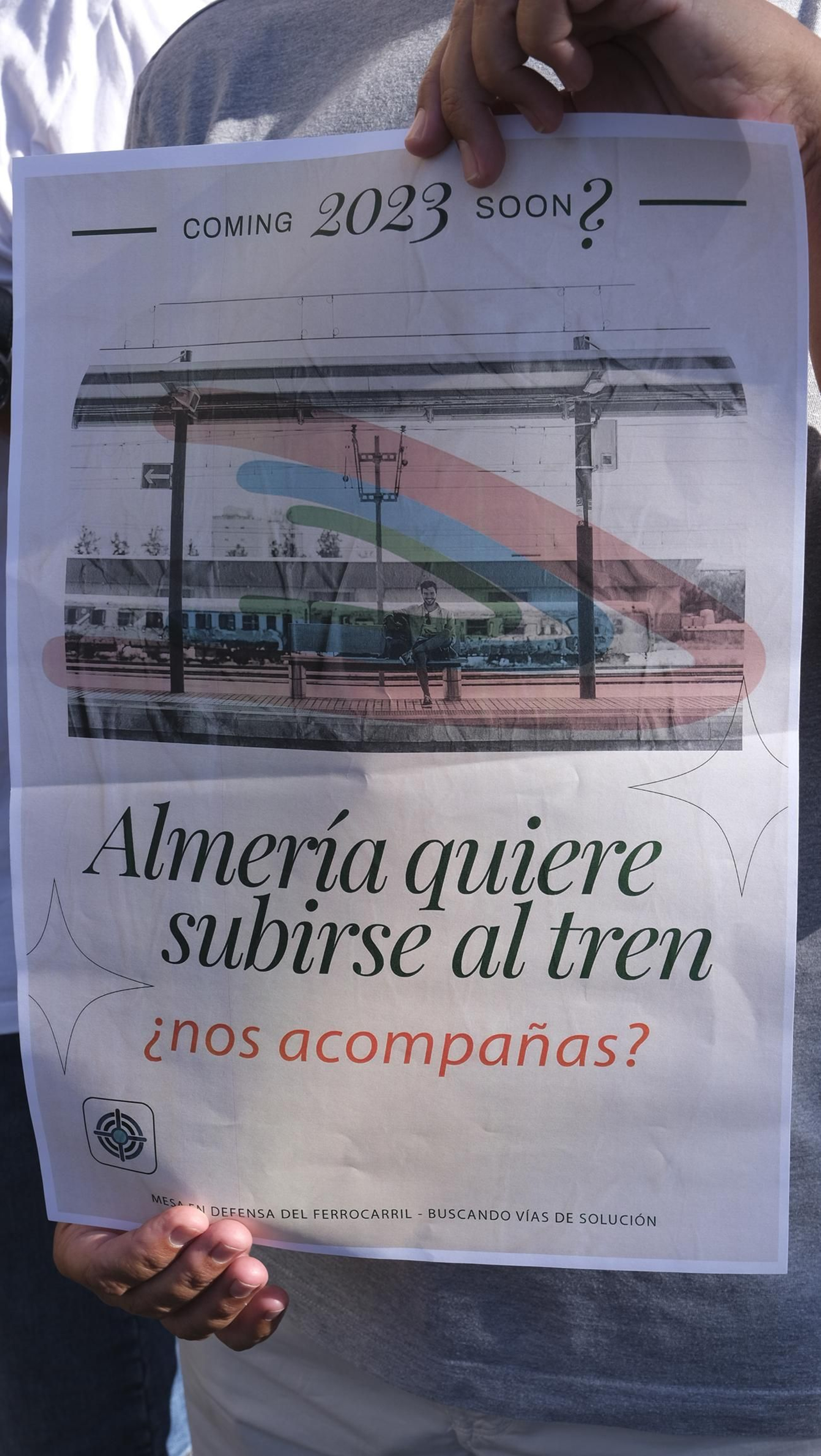 Tren reivindicativo de la Mesa del Ferrocarril de Almería