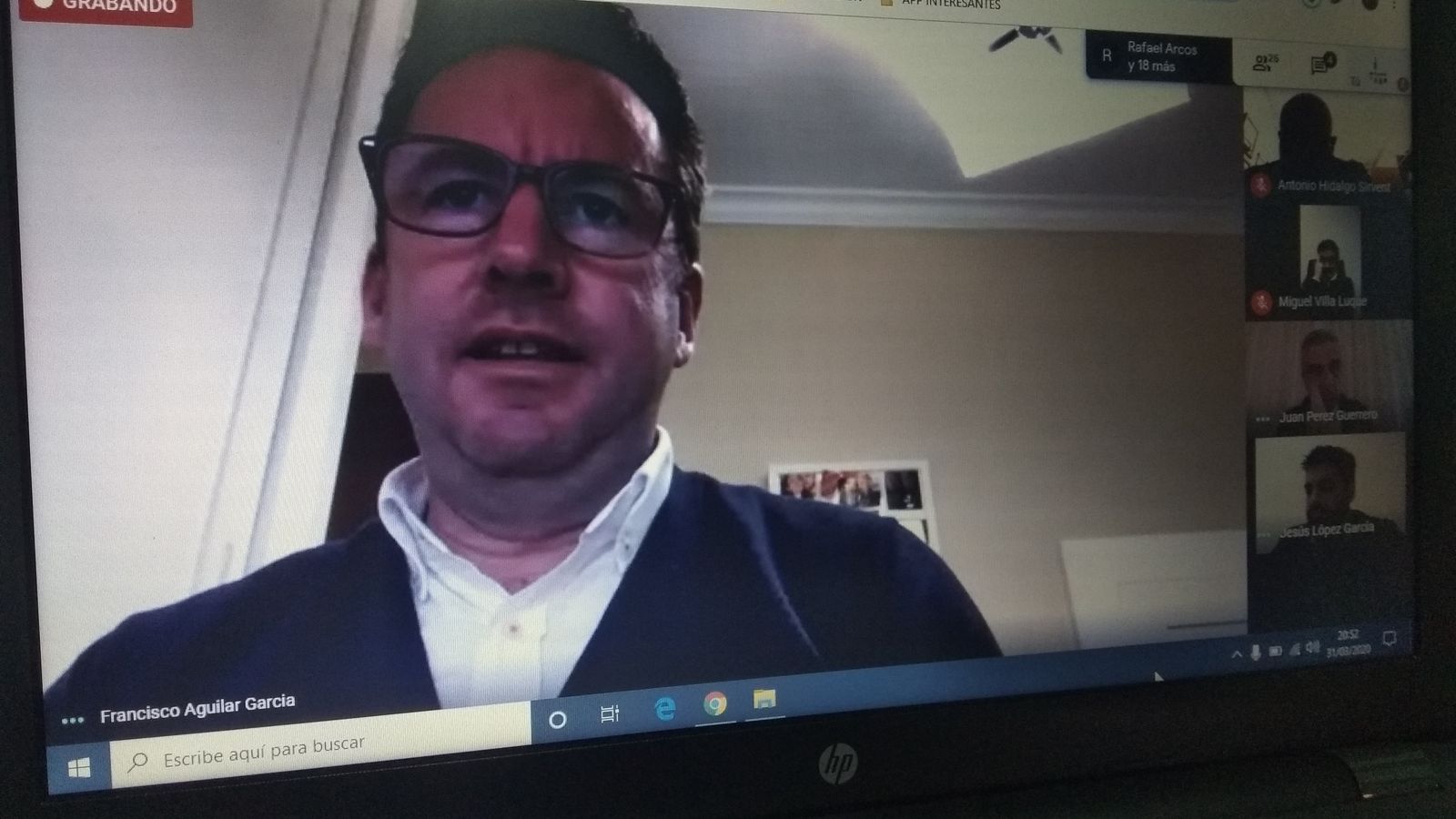 Francisco Aguilar, durante la sesión plenaria.