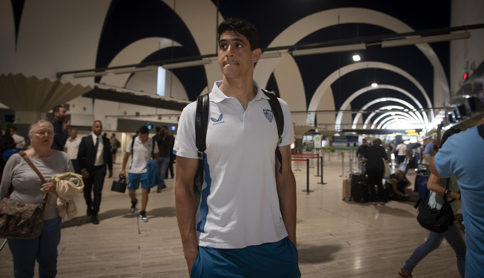 La salida del Sevilla a Turín, en imágenes