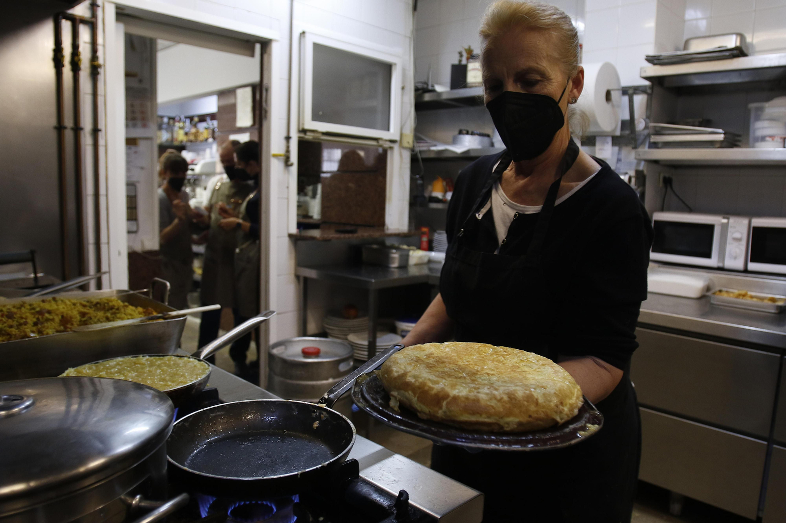 La famosa tortilla de patatas del bar Santa Marta.
