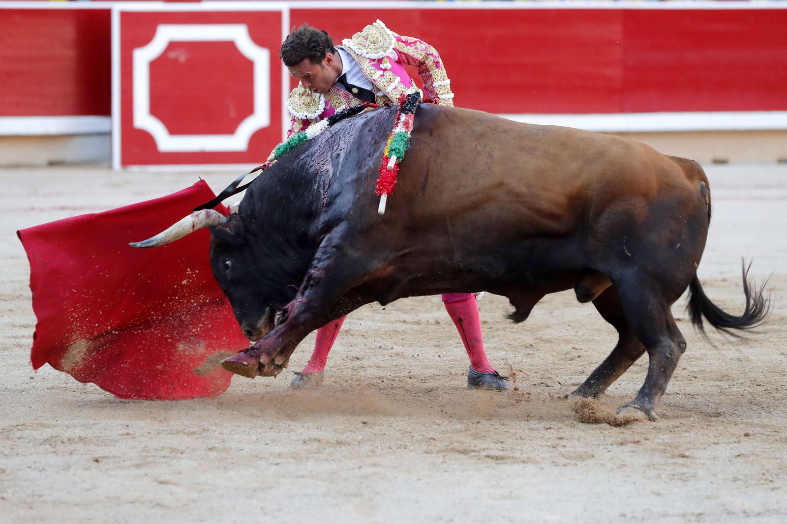 Antonio Ferrera durante una corrida de los Sanfermines de 2017.