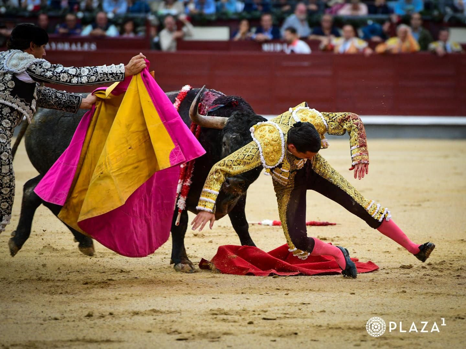 La cogida de David Galván en Las Ventas.