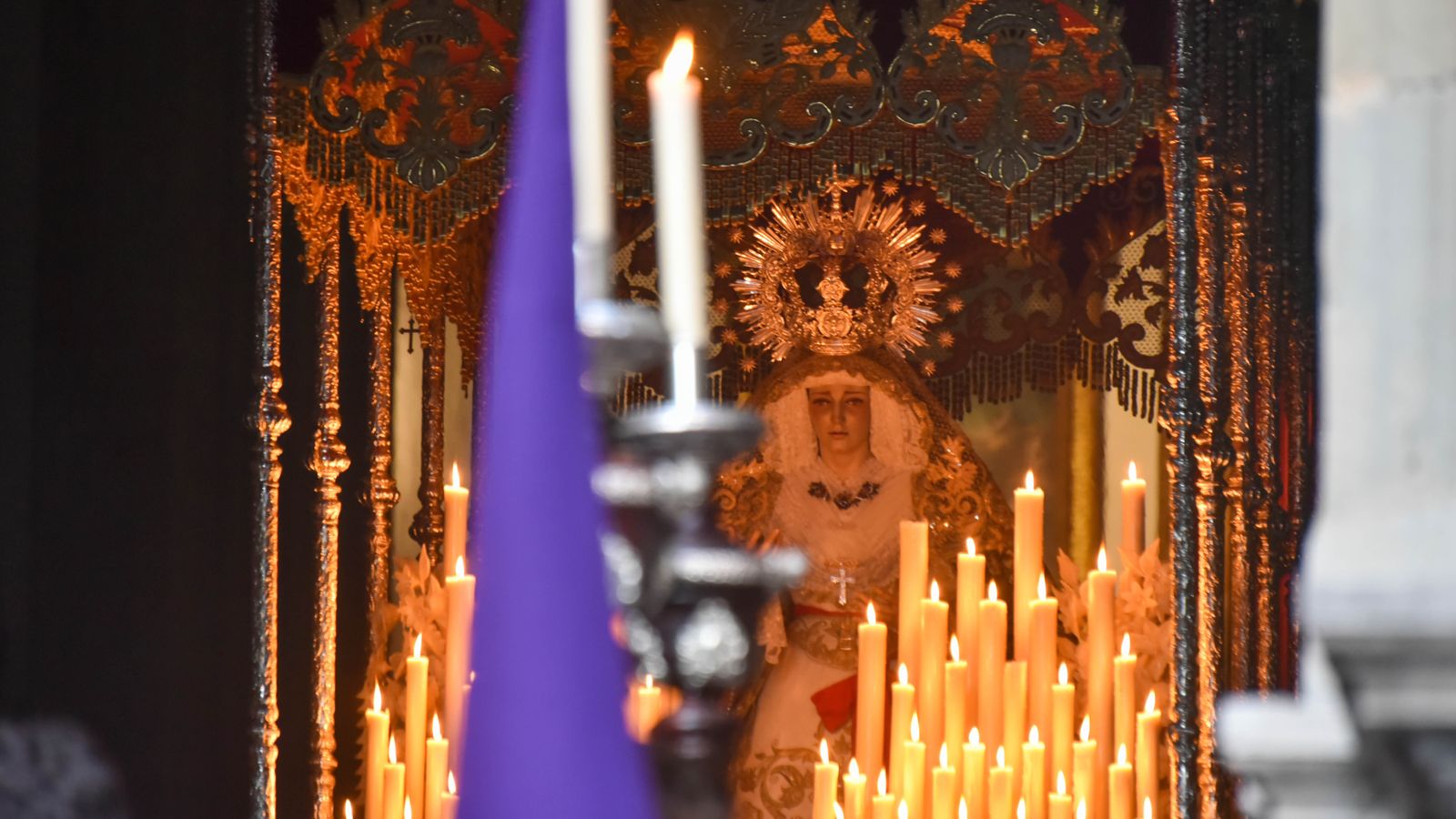 Fotos del Lunes santo en Tarifa: Nuestro Padre Jesús en la Oración en el Huerto y Nuestra Madre de Dios y del Rosario