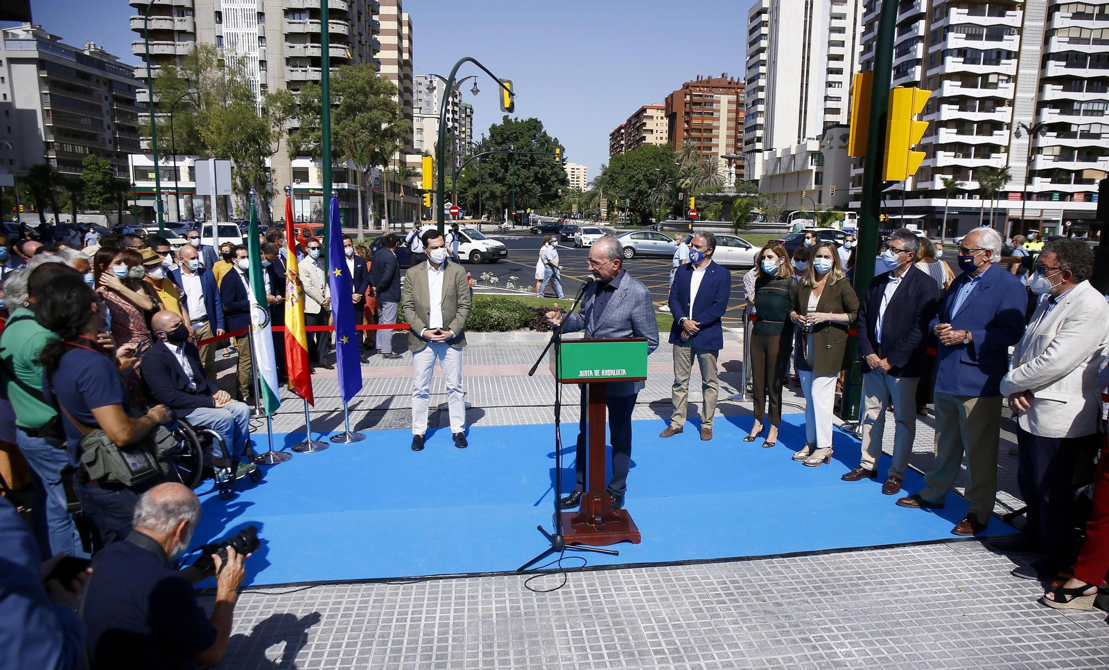 Fotos de la reinauguración de la avenida de Andalucía de Málaga, libre de obras 10 años después