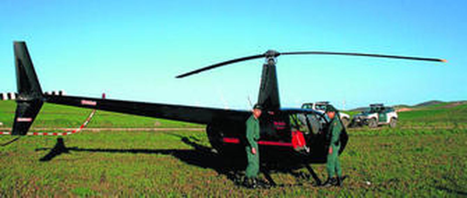 Uno de los helicópteros incautados por la Guardia Civil en operaciones contra el narcotráfico aéreo.