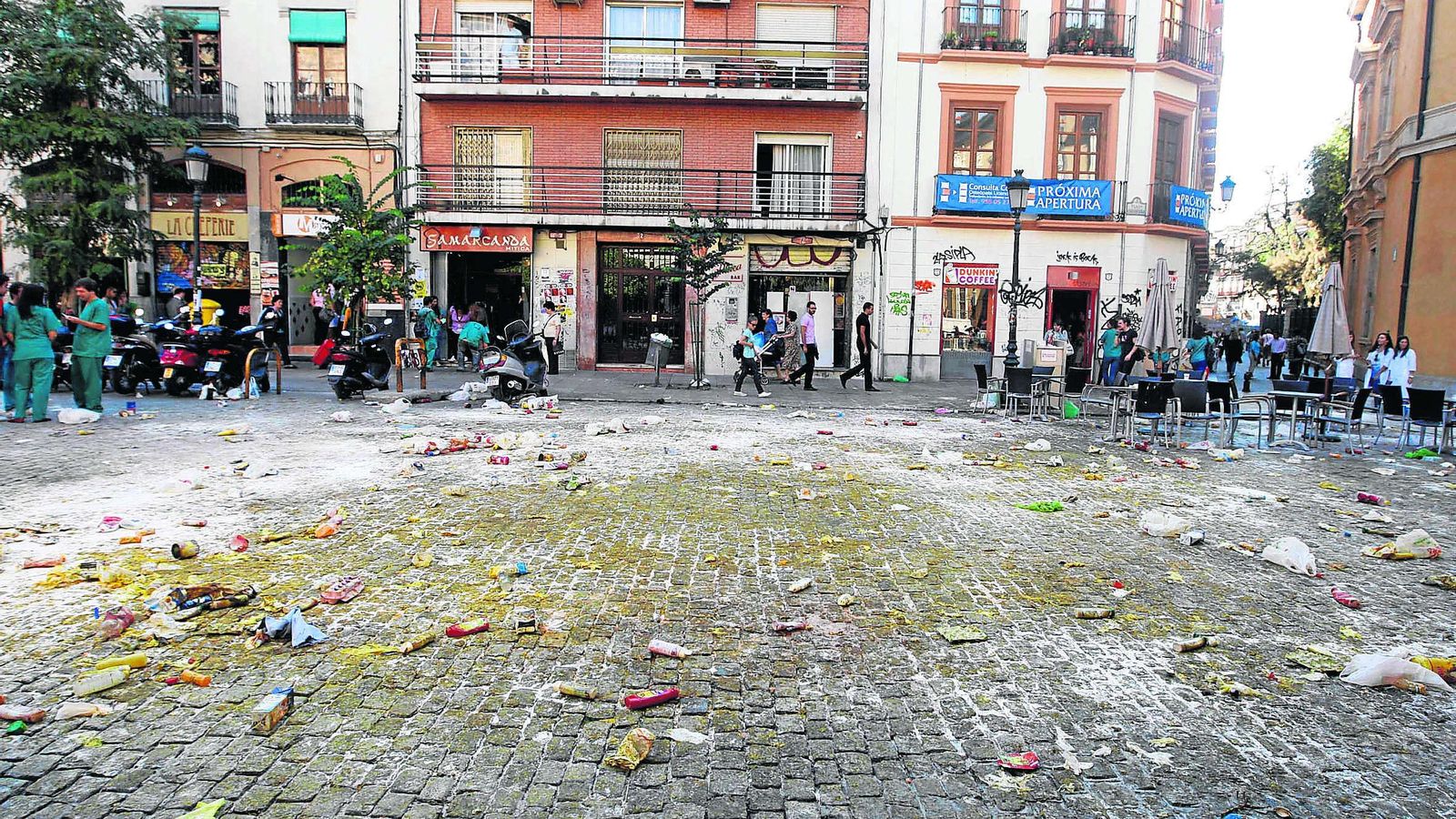 Plaza de Derecho tras la celebración del lucas en 2009.