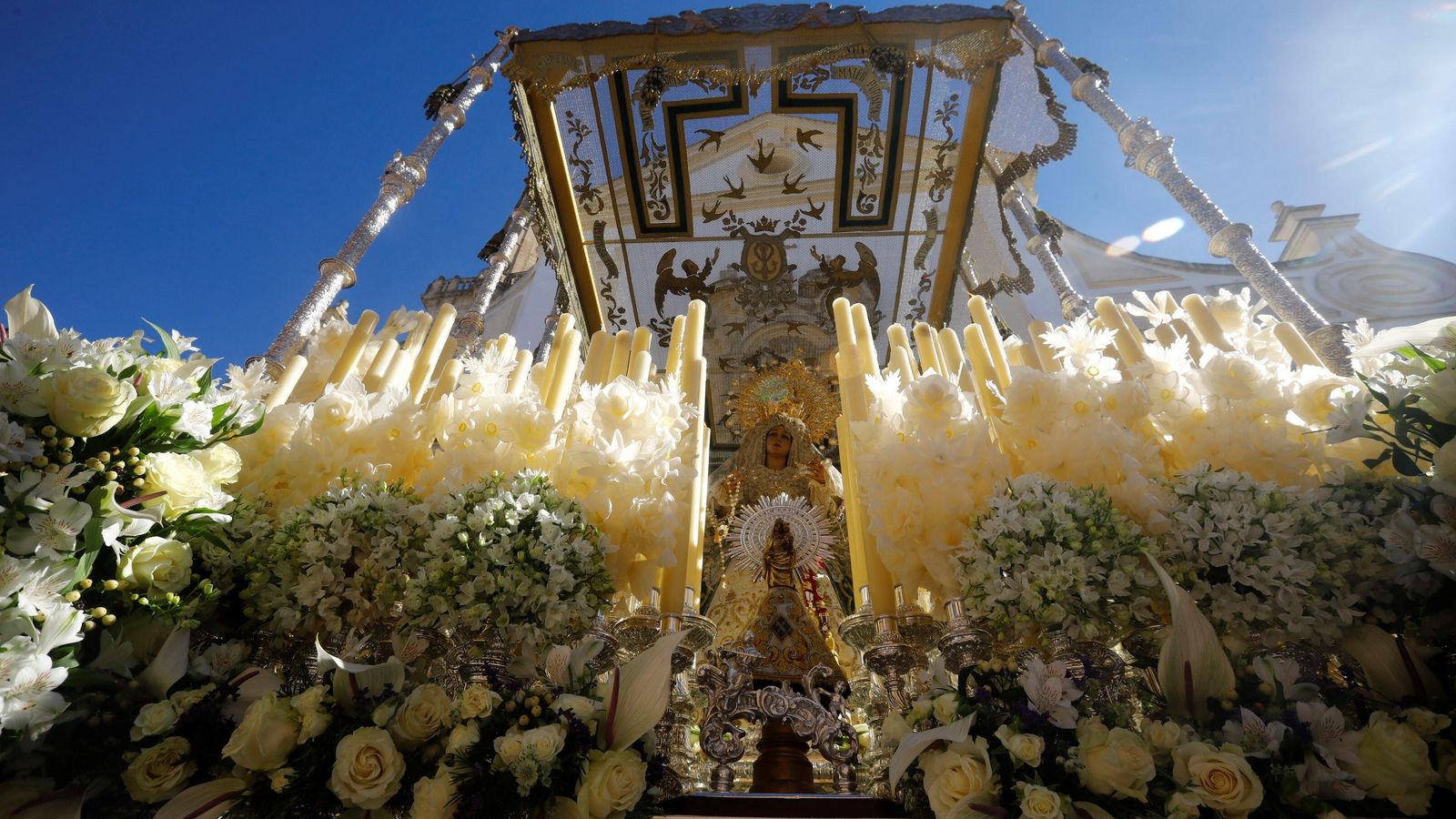 La Virgen de la Esperanza, durante el pasado Domingo de Ramos. La Virgen de la Esperanza, durante el pasado Domingo de Ramos.
