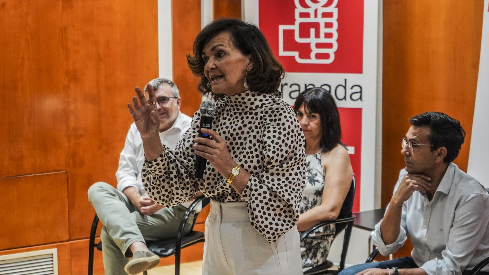 Carmen Calvo en un acto reciente en la capital.