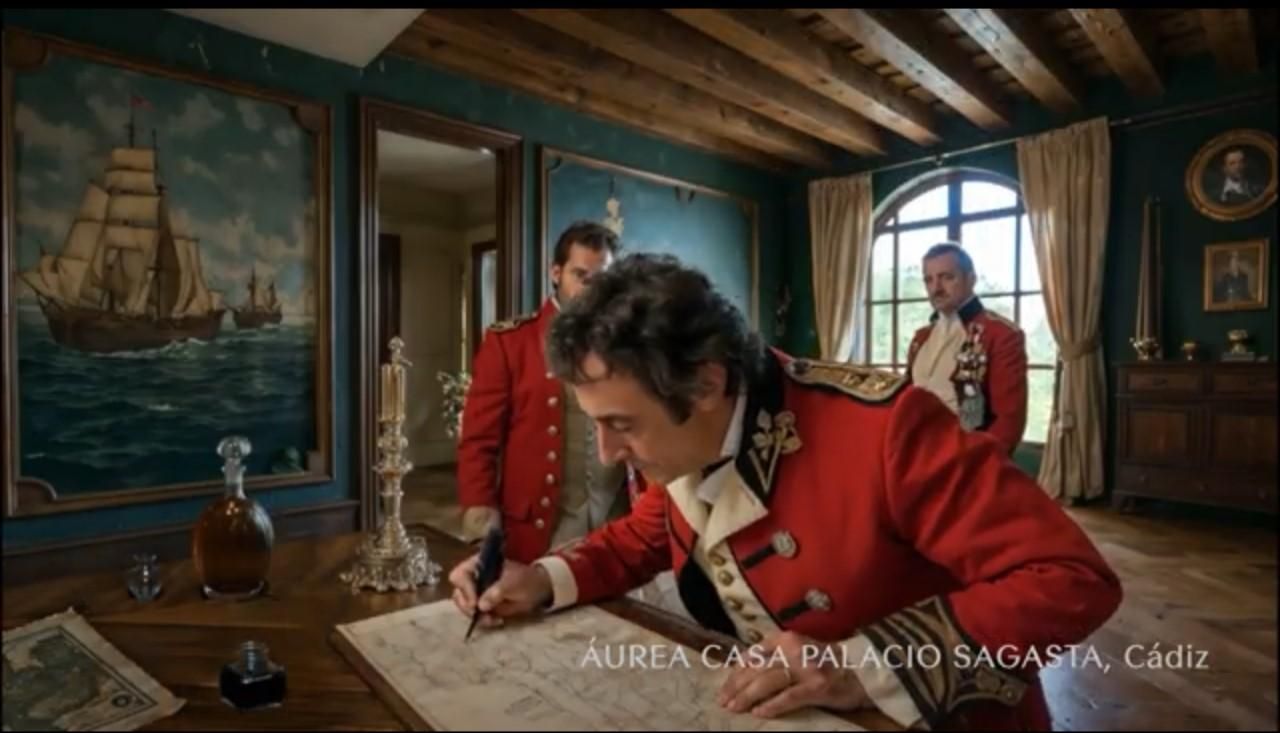 Así era la casa palacio Sagasta de Cádiz en tiempos del Duque de Wellington, según la IA