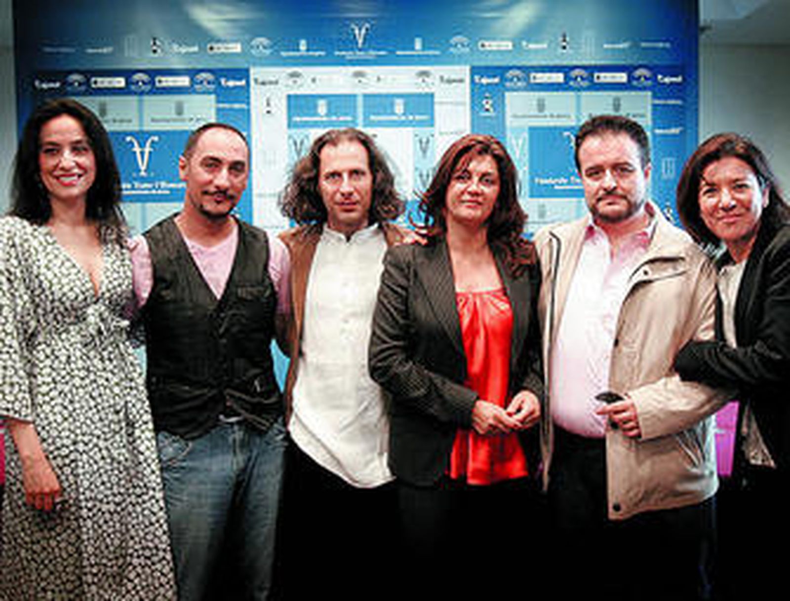 María Rey-Joly, José Julián Frontal, Stefano Poda, Dolores Barroso, Luis Cansino e Isamay Benavente ayer.
