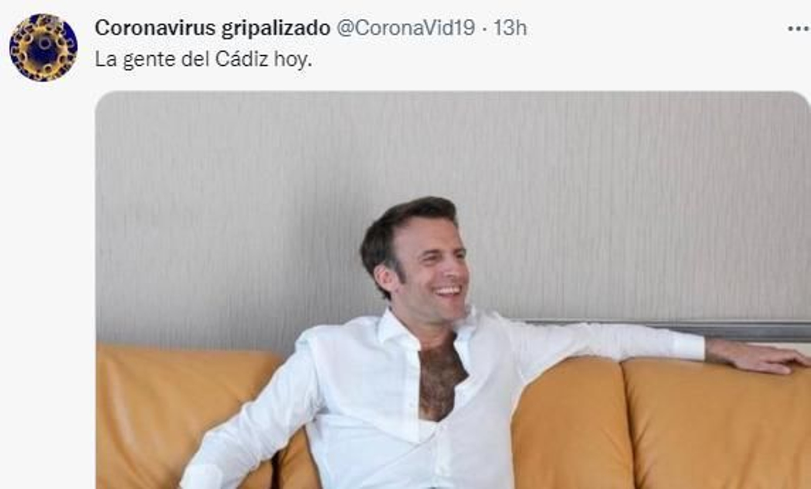 Meme con el presidente francés.