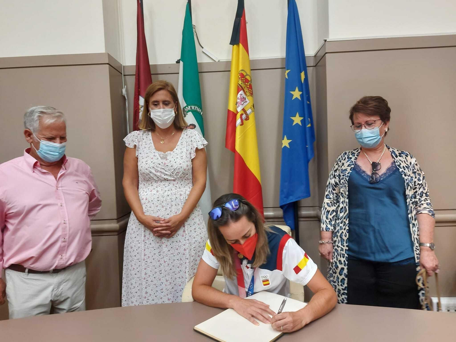 Las imágenes del homenaje a Fátima Gálvez en Baena tras su oro olímpico en Tokio