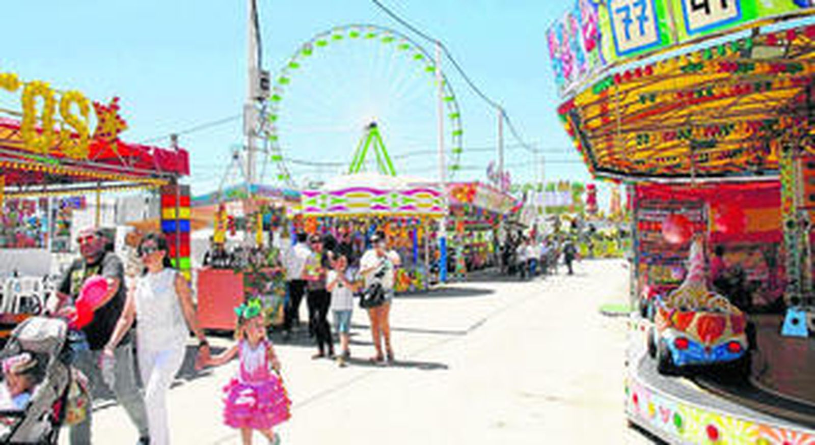 La coincidencia con otras ferias vecinas en los dos últimos días se notó en el área de los caharritos durante la jornada de ayer.