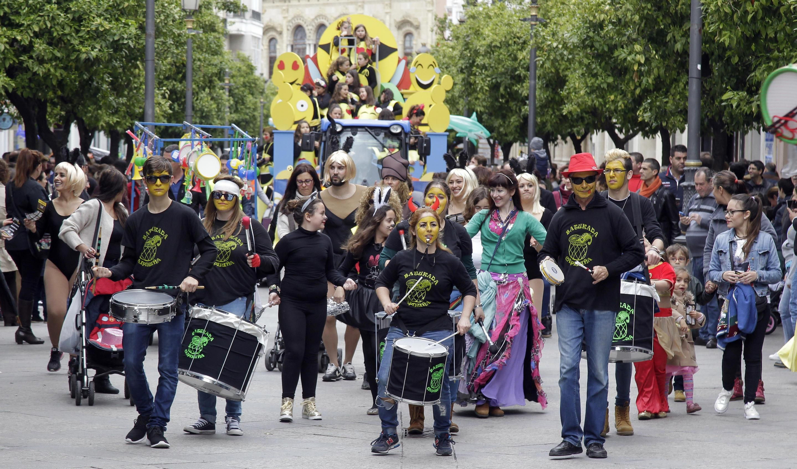 Una batucada participante en la cabalgata de este 2017.
