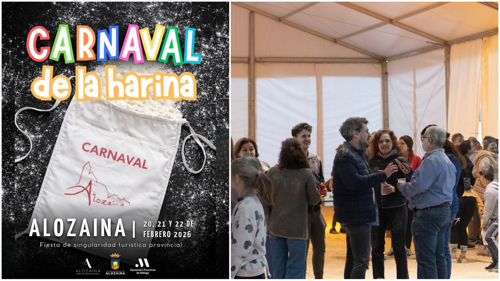 Cartel del Carnaval de la harina de Alozaina.
