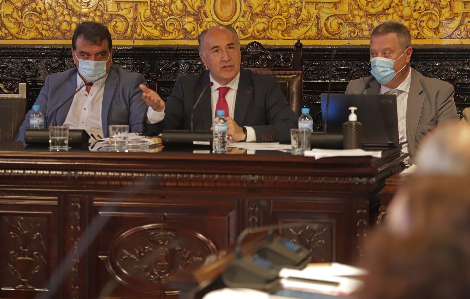Un momento de la intervención del alcalde en el Pleno de Algeciras.