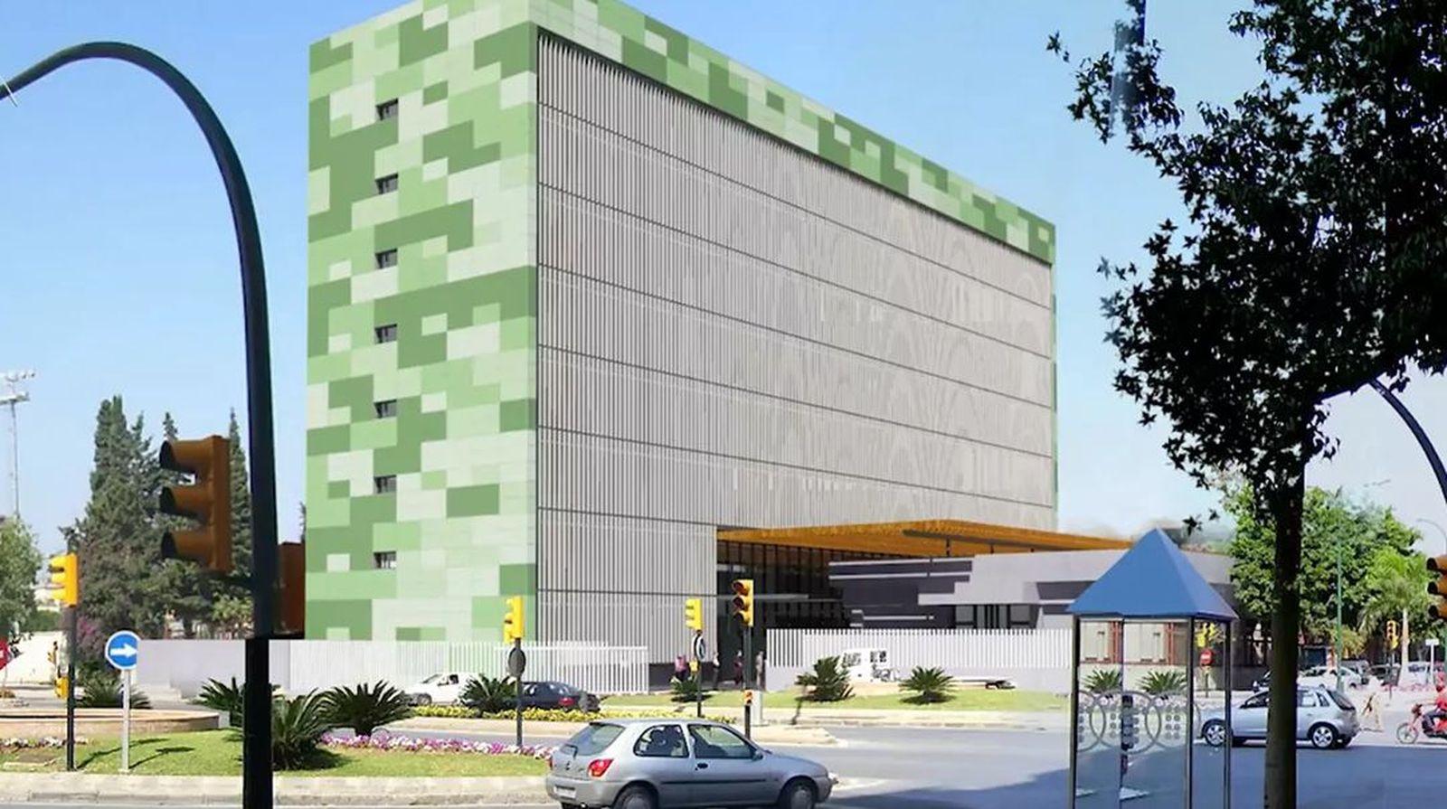 Recreación del edificio.