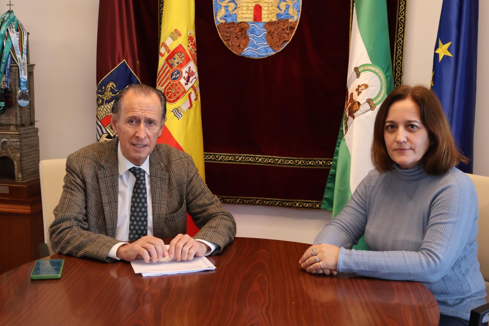 José María Román y Ana González, durante la rueda de prensa.