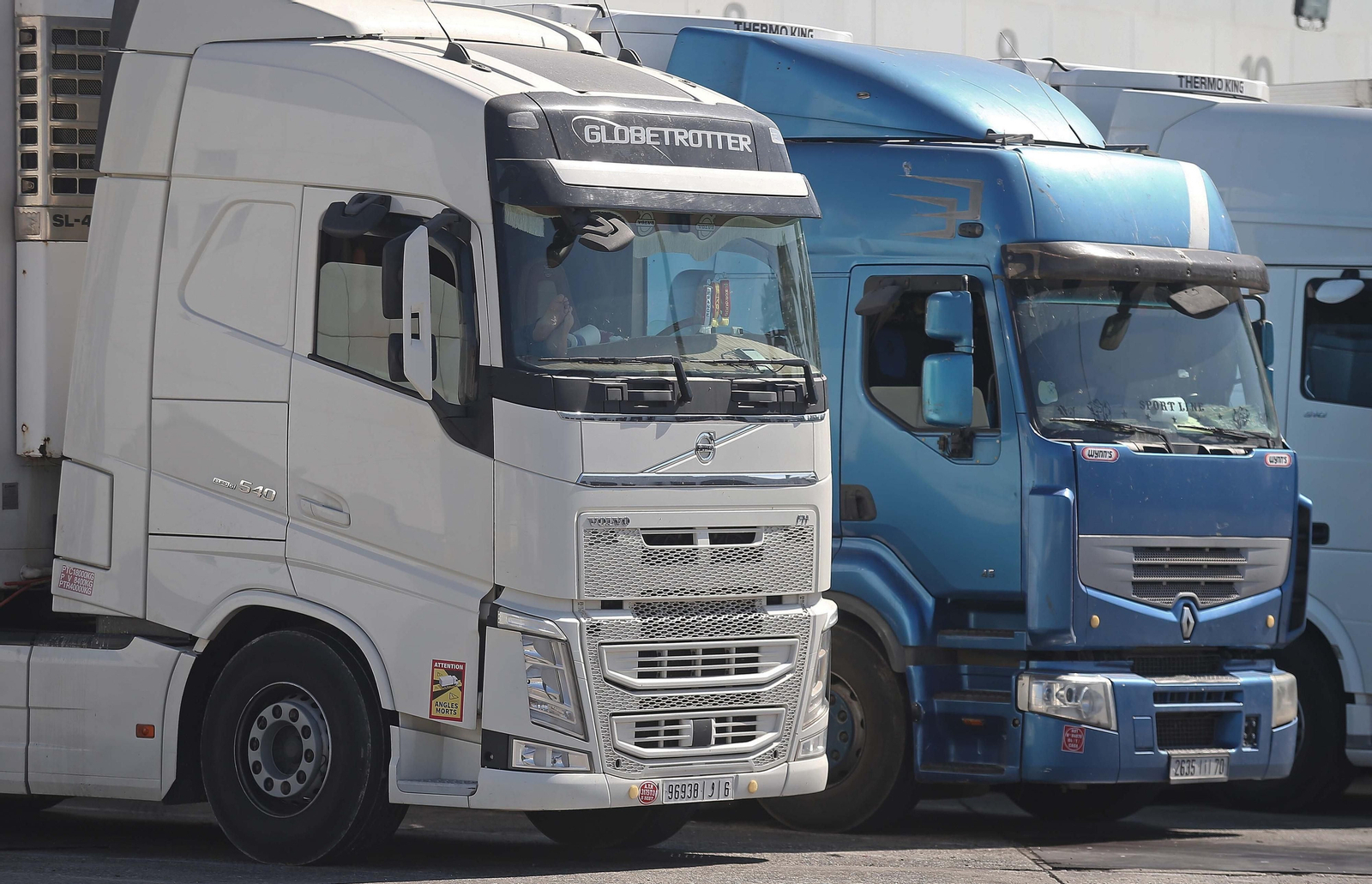 Fotos del colapso de camiones en el Puesto de Control Fronterizo del Puerto de Algeciras