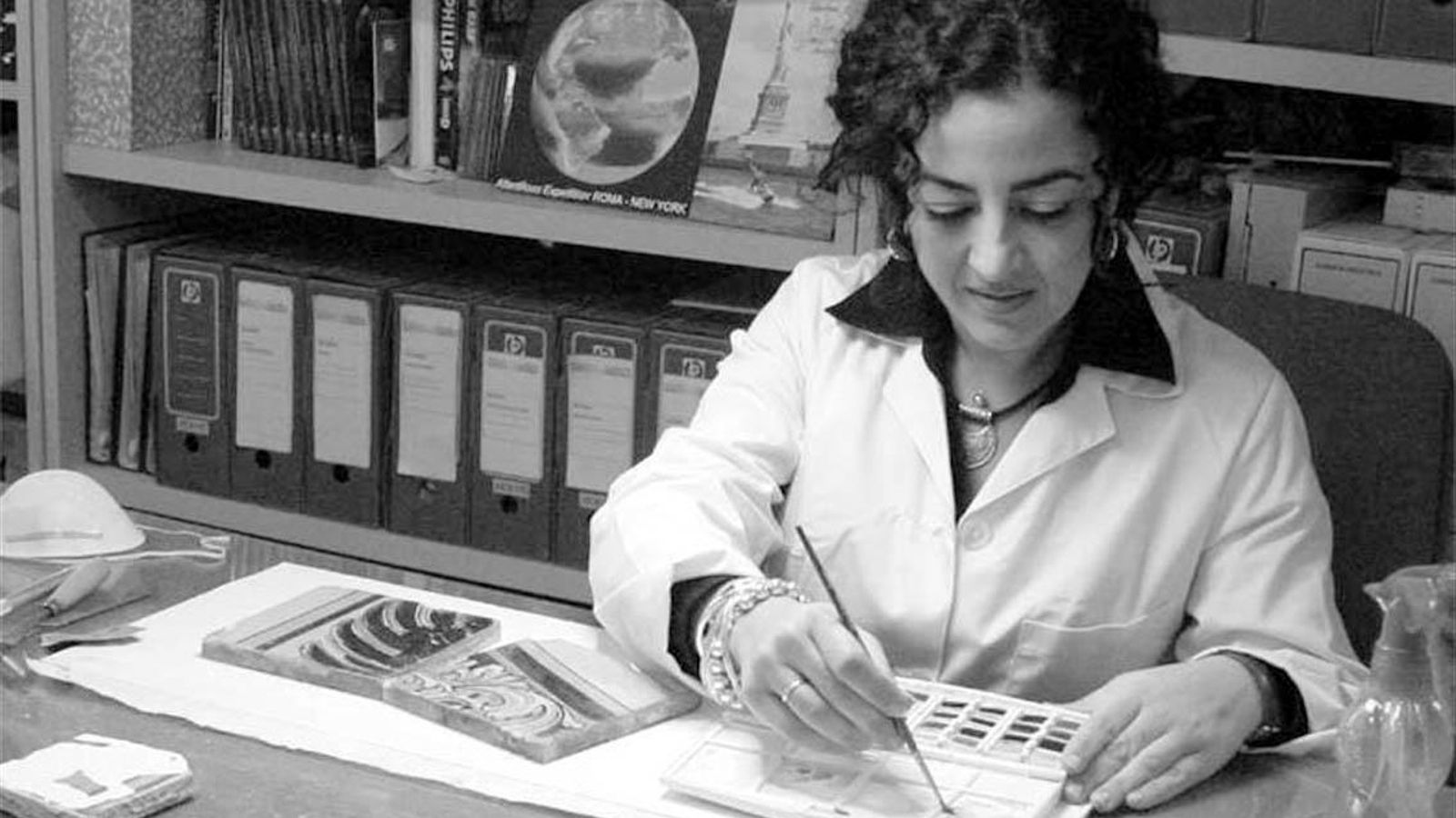 Mercedes Corbacho, cuando ejercía de restauradora municipal, en 2007