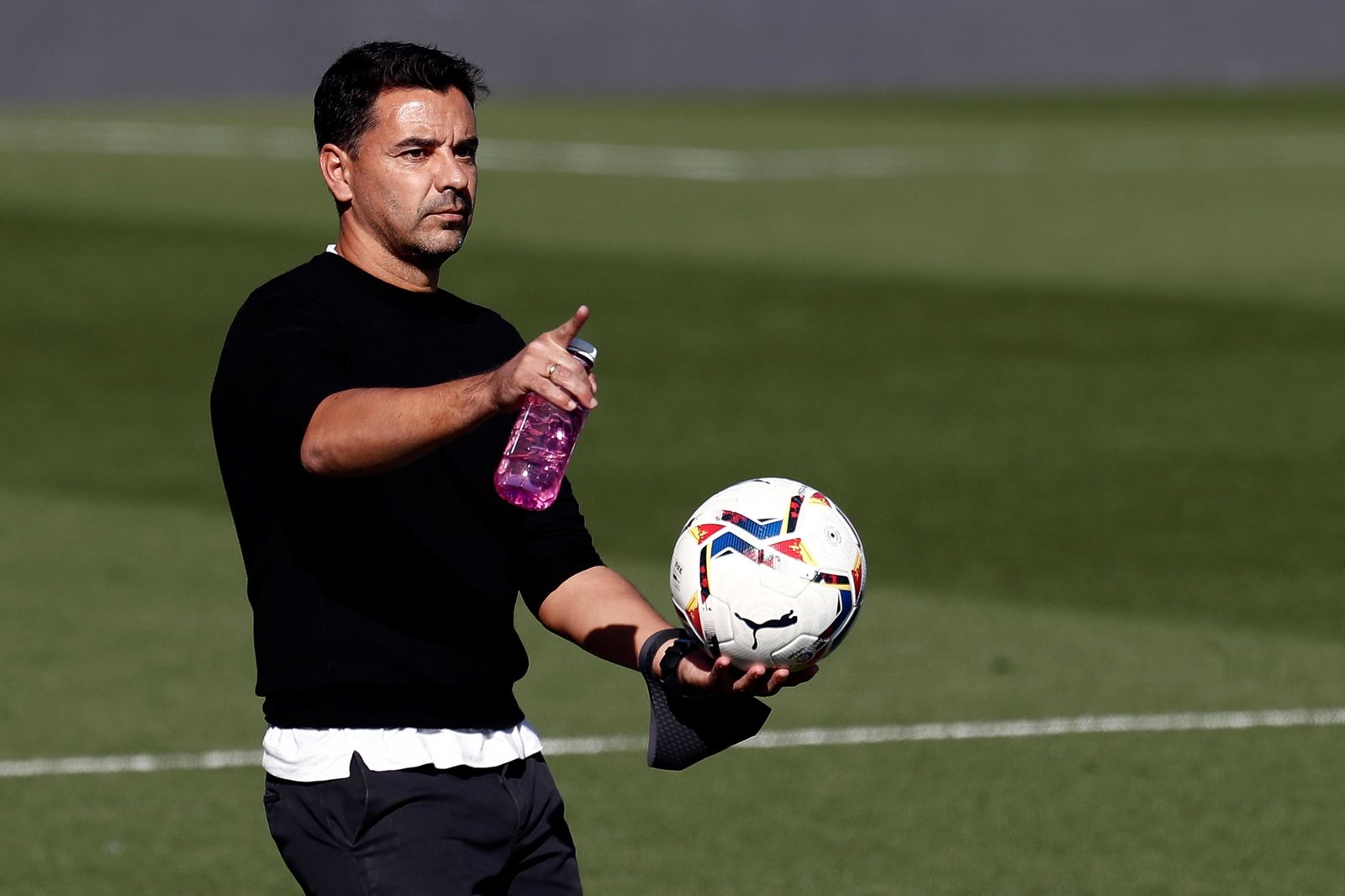 Míchel, entrenador del Huesca.