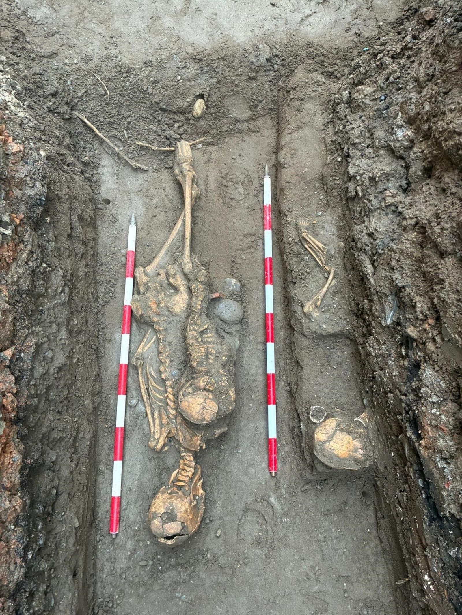 Parte de la necrópolis hallada en Estepona.