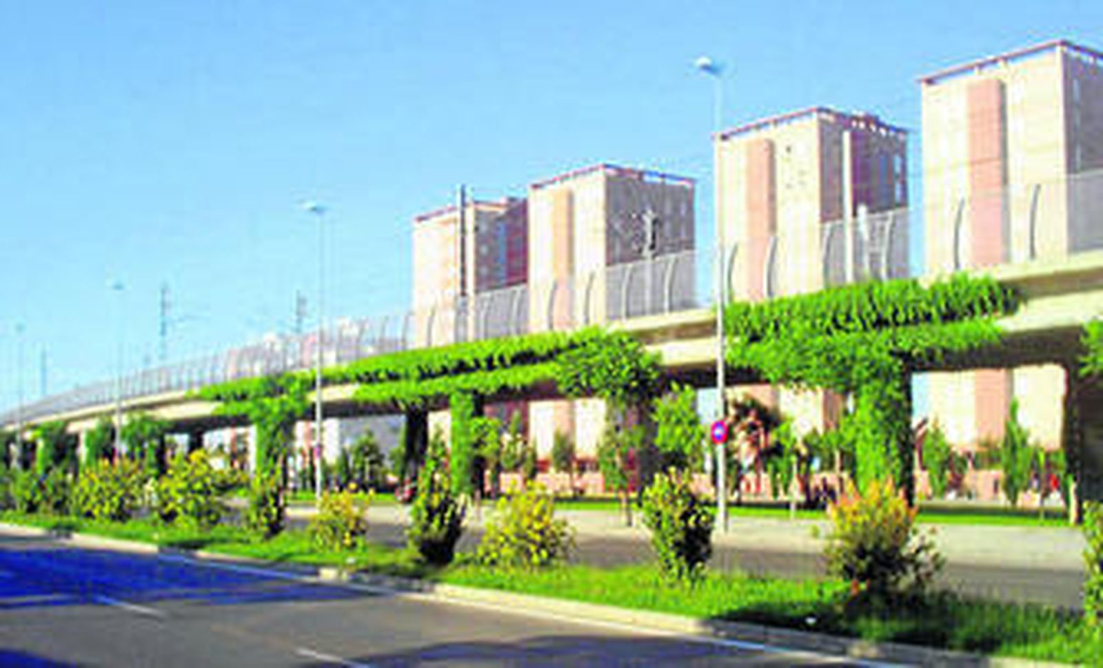 Los andenes actuales de la estación de Jerez.