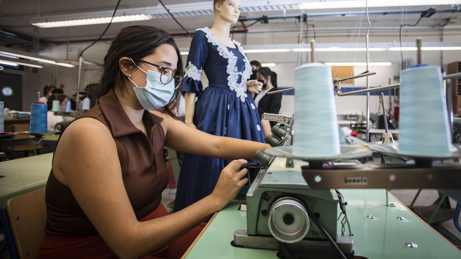 Elena Valero, en clase.
