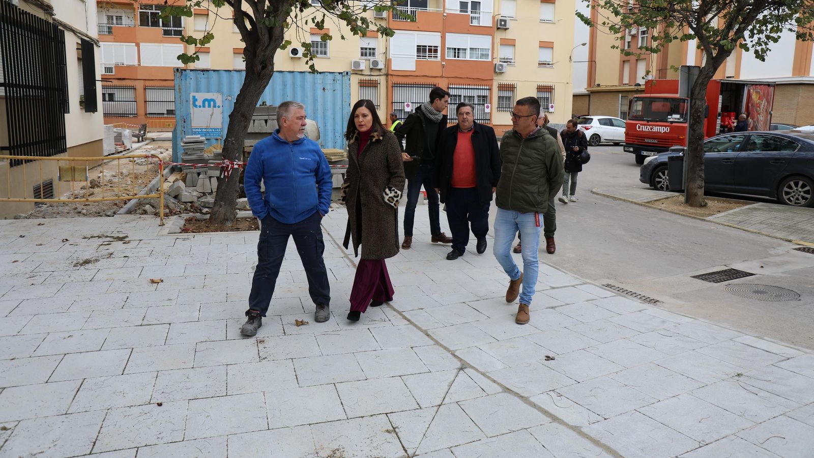 Visita a las obras de la plaza de la Anunciación. Visita a las obras de la plaza de la Anunciación.