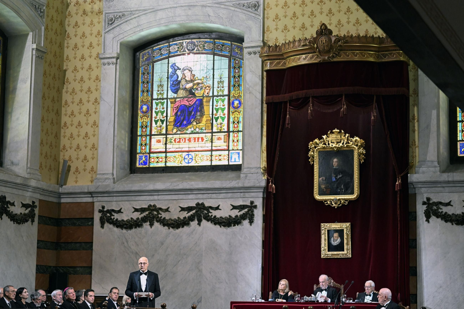 Un momento del discurso de Cátedra.