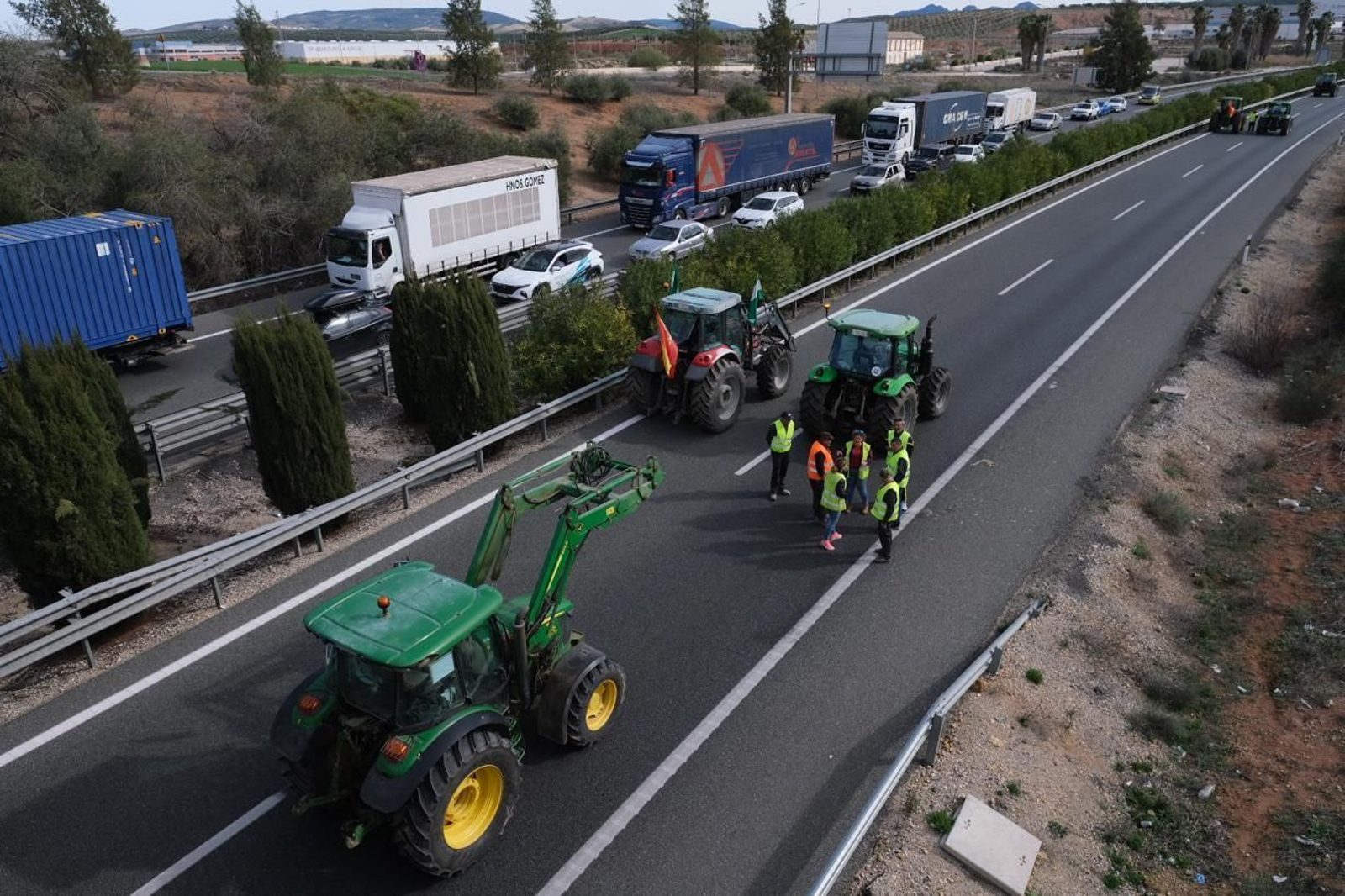 Tractorada en Málaga, la manifestación de los agricultores en fotografías