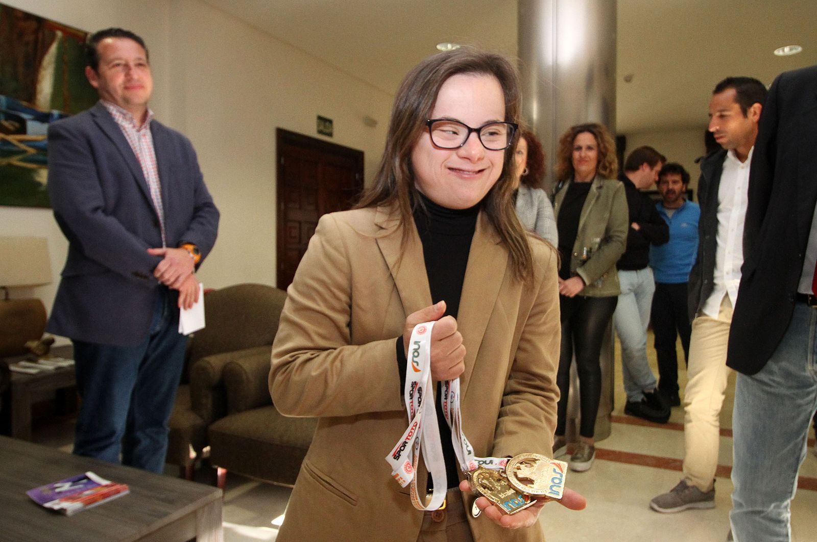 Blanca Betanzos, durante una recepción en la Diputación de Huelva el pasado mes de marzo.