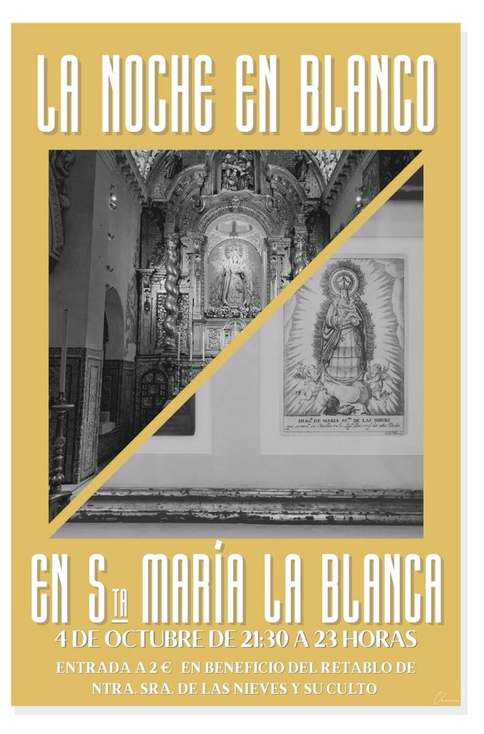 Cartel de la Noche en Blanco en Santa María la Blanca