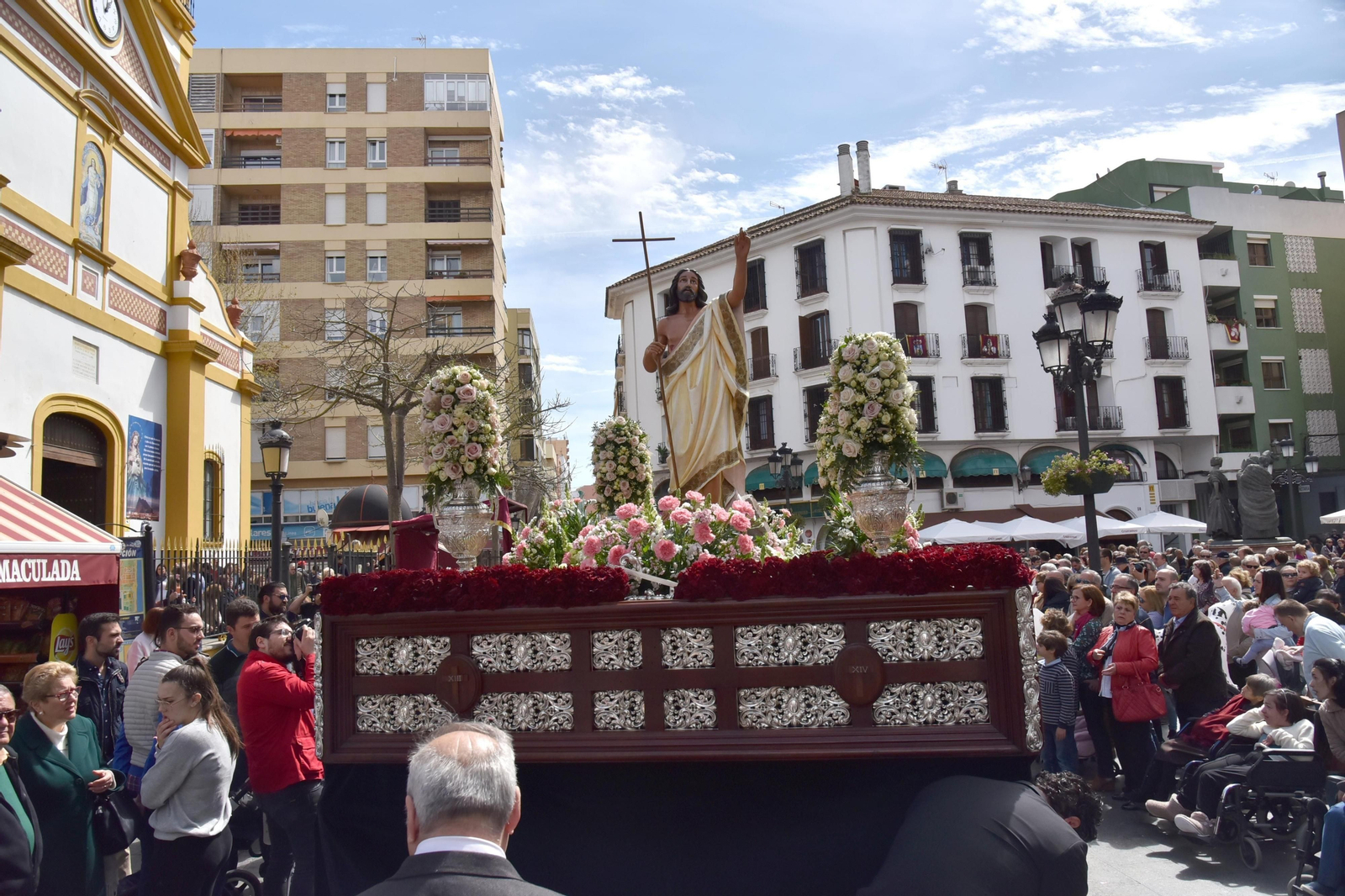 El Resucitado de La Línea, en la Plaza de la Iglesia.