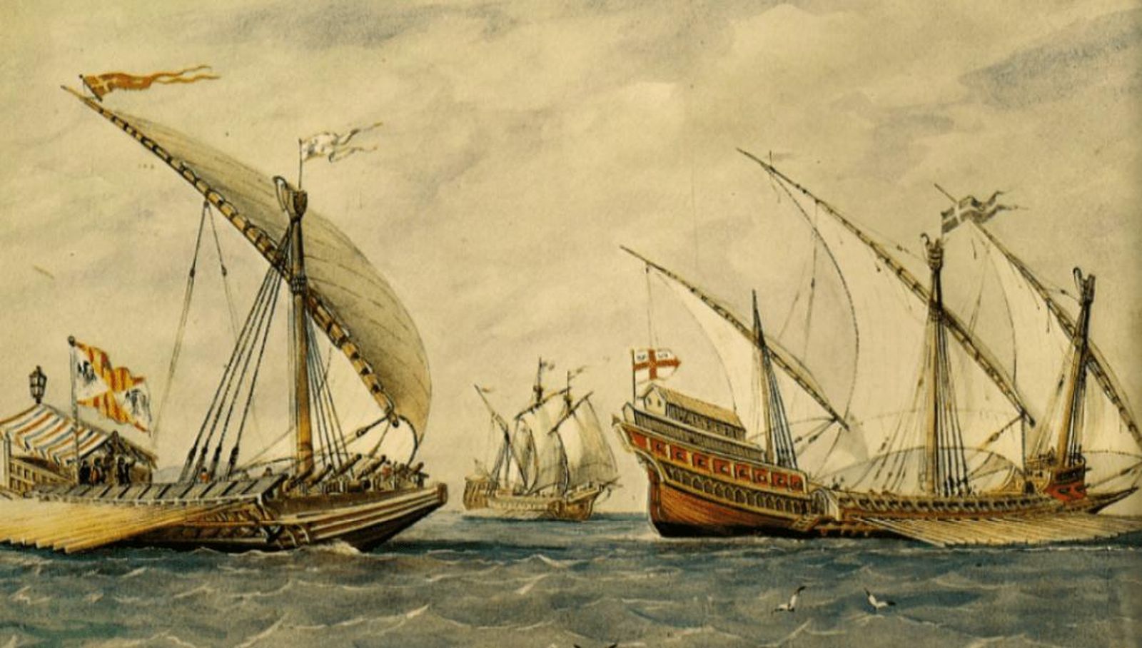 Galeras españolas del siglo XVI.