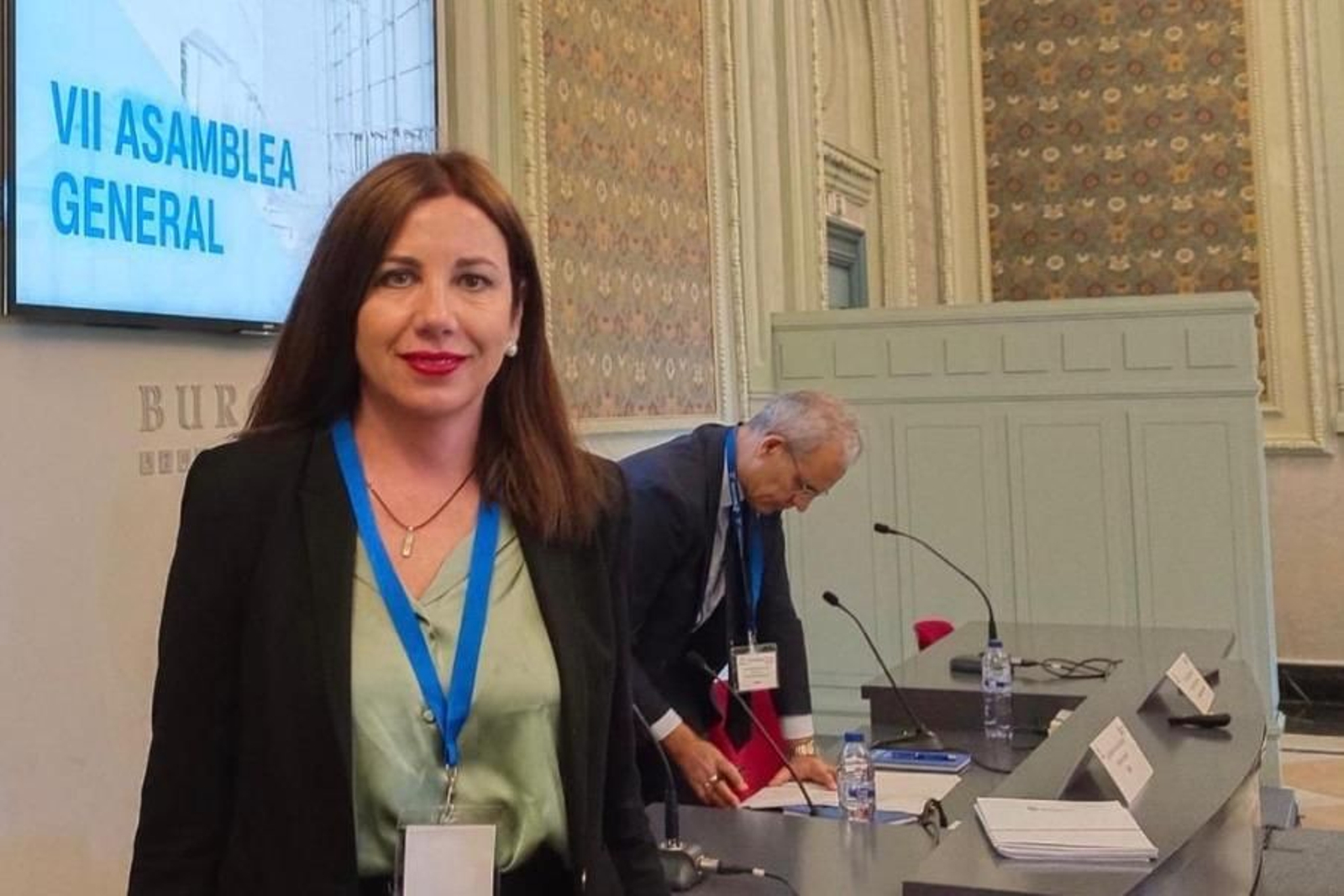Mónica Castillo en la asamblea Mónica Castillo en la asamblea