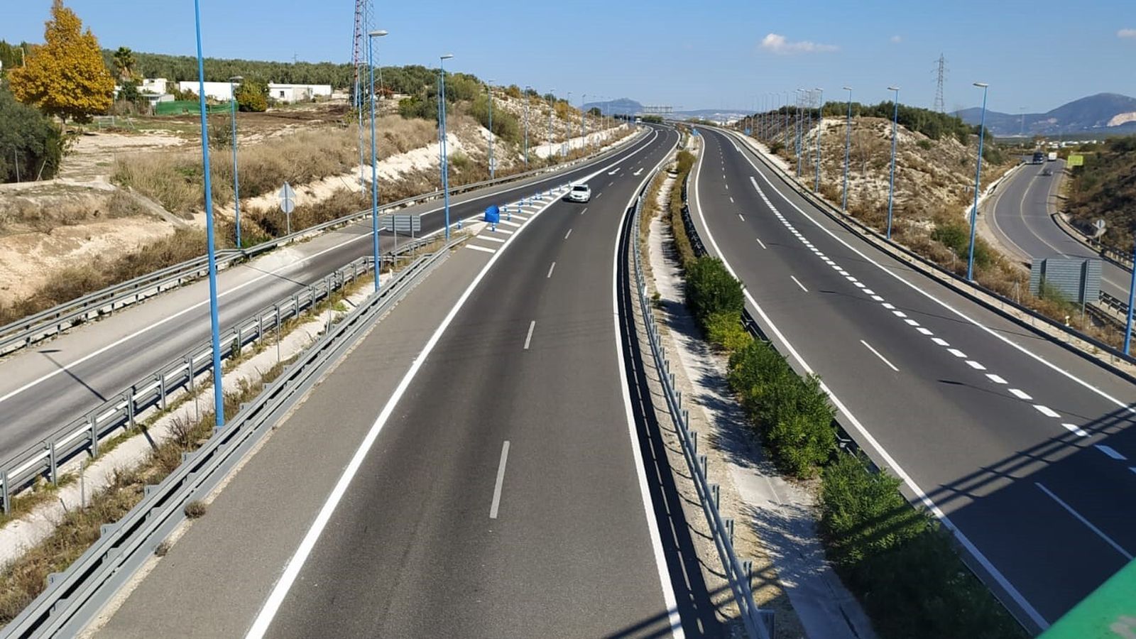 Un tramo de la Autovía del Olivar