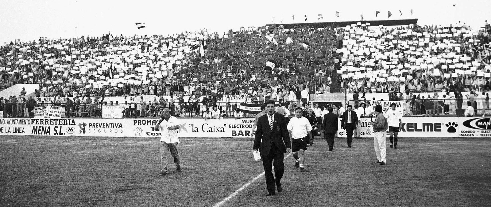 Aspecto del estadio Municipal antes del Balona-Hellín Aspecto del estadio Municipal antes del Balona-Hellín